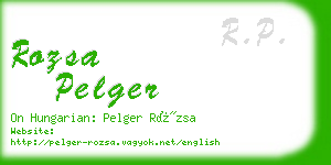 rozsa pelger business card